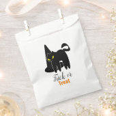 ハロウィンのかわいい怖い猫と魔女帽子 フェイバーバッグ (クリップ留めされた状態)