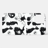 ハロウィンのかわいい手描きの継ぎ目のない模様 Case-Mate iPhoneケース (裏面 (横))