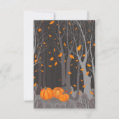 ハロウィンのかわいい猫とジャック・オ・ランタン・カボチャ 招待状 (裏面)