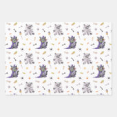 ハロウィンのかわいい猫 ラッピングペーパーシート (正面3)