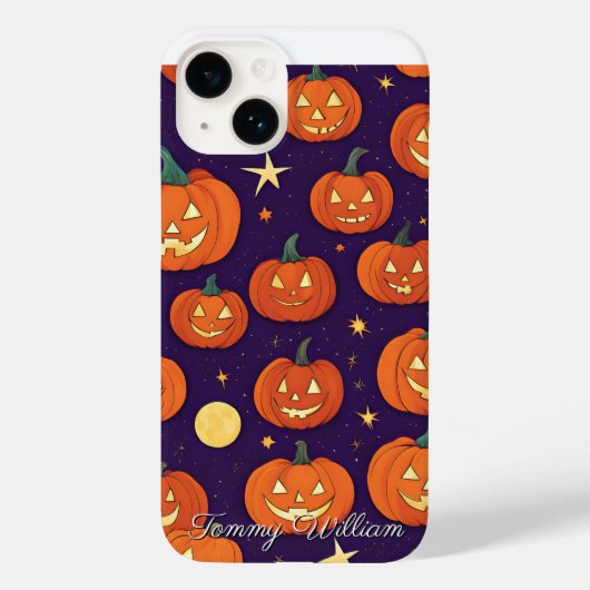ハロウィンのかわいい笑顔のかぼちゃを Case-Mate iPhoneケース (裏面)