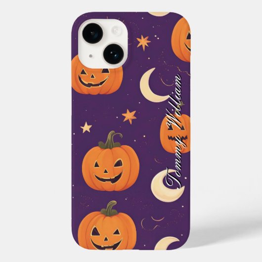 ハロウィンのかわいい笑顔のかぼちゃを Case-Mate iPhoneケース (裏面)