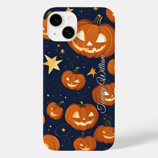 ハロウィンのかわいい笑顔のかぼちゃを Case-Mate iPhoneケース (裏面)
