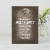 ハロウィンのかわいい骸骨 招待状 (スタンド正面)