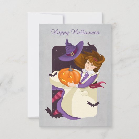 ハロウィンのかわいい魔女カボチャ (正面)