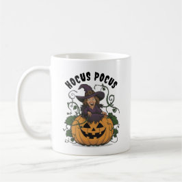 ハロウィンのかわいい魔女 コーヒーマグカップ