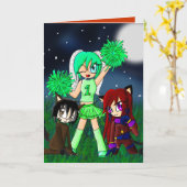 ハロウィンのかわいこちゃん カード (黄色い花)