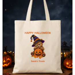 ハロウィンのくまの子+お菓子 トートバッグ