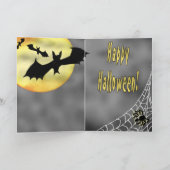 ハロウィンのくも及びこうもりカード カード (内部)