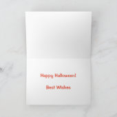 ハロウィンのこうもりのあいさつ カード (内部)