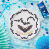 ハロウィンのこうもりの群不気味れ ペーパープレート (パーティー)