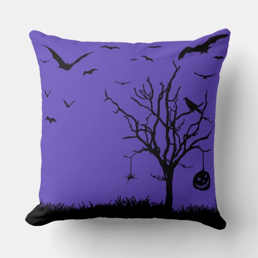 ハロウィンのこうもり クッション (正面)
