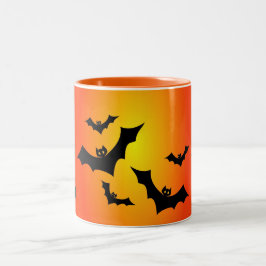 ハロウィンのこうもり ツートーンマグカップ