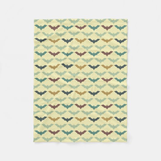 ハロウィンのこうもり フリースブランケット (正面)