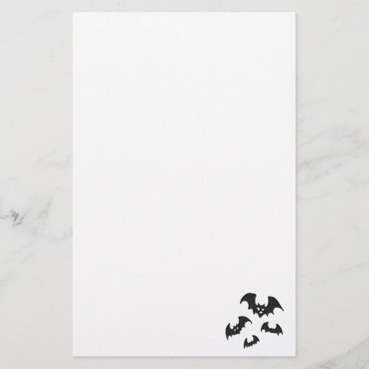 ハロウィンのこうもり 便箋 (正面)