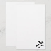 ハロウィンのこうもり 便箋 (正面/裏面)