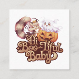 ハロウィンのこんにちは かわいい赤ちゃん スクエア名刺