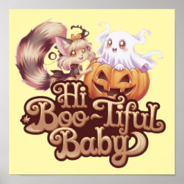 ハロウィンのこんにちは かわいい赤ちゃん ポスター