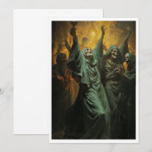 ハロウィンのご招待 招待状 (正面/裏面)