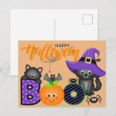 ハロウィンのご挨拶 ポストカード (正面/裏面)