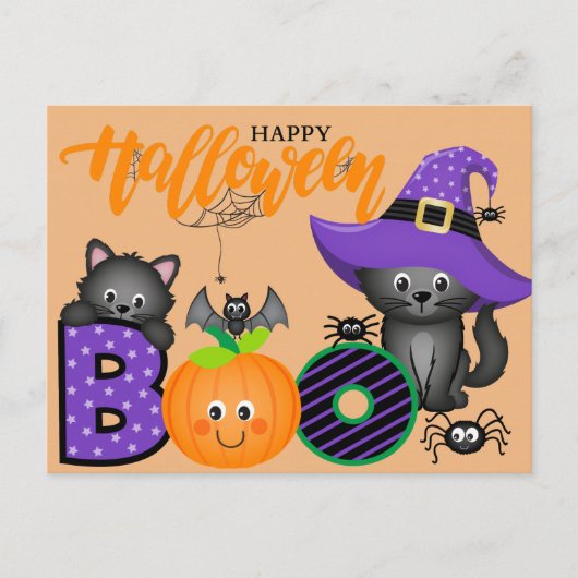 ハロウィンのご挨拶 ポストカード (正面)