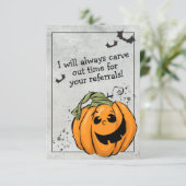 ハロウィンのご紹介へのお時間をいただけますと幸いです サンキューカード (スタンド正面)