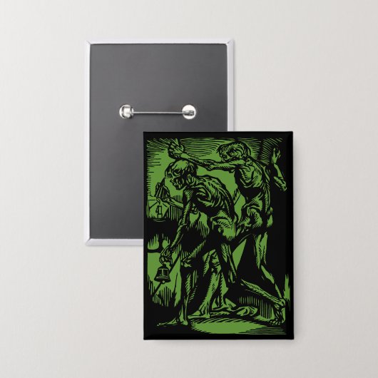 ハロウィンのために死んだ鉱夫の恐ろしい遺体が発掘される 缶バッジ (正面/裏面)