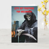 ハロウィンのために集まろう。 カード (黄色い花)