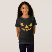 ハロウィンのためのカボチャの顔3 Tシャツ (正面フル)