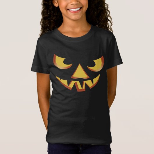 ハロウィンのためのカボチャの顔3 Tシャツ (正面)