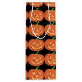 ハロウィンのためのカボチャ 1 ワインギフトバッグ (裏面)