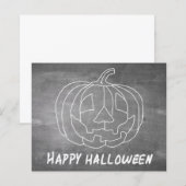 ハロウィンのためのカボチャ 1 黒板風デザイン (正面/裏面)