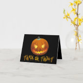 ハロウィンのためのカボチャ 6 カード (黄色い花)