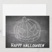 ハロウィンのためのカボチャ 6 黒板風デザイン (正面/裏面)
