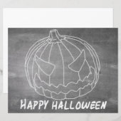 ハロウィンのためのカボチャ 6 黒板風デザイン (正面/裏面)