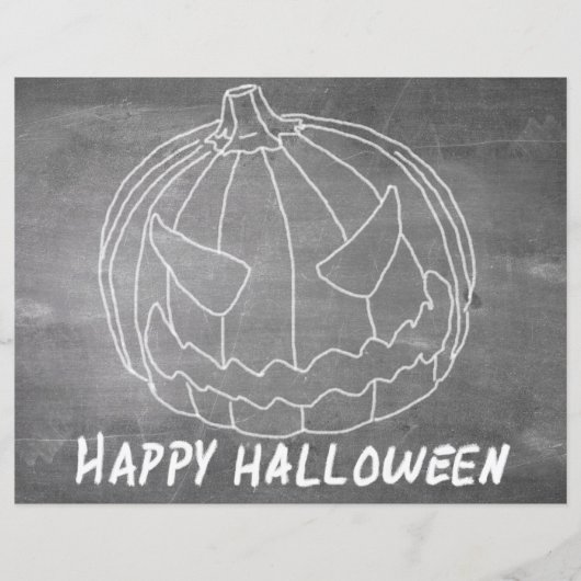 ハロウィンのためのカボチャ 6 黒板風デザイン (正面)