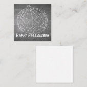 ハロウィンのためのカボチャ 6 黒板風デザイン ノートカード (正面/裏面)