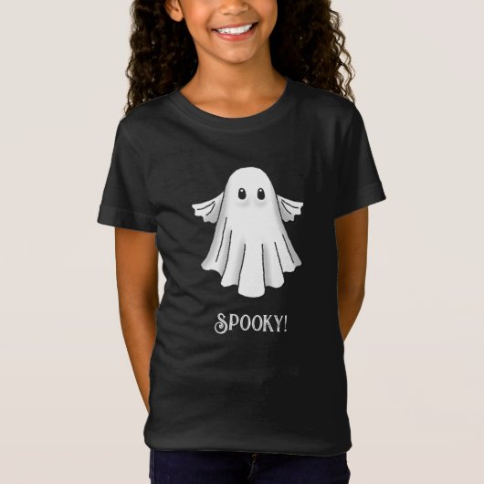 ハロウィンのためのスプーキーゴースト Tシャツ (正面)