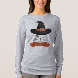 ハロウィンのためのソバー&セクシーキャットレディ Tシャツ