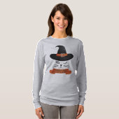 ハロウィンのためのソバー＆セクシーキャットレディ Tシャツ (正面フル)