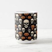 ハロウィンのためのドクロ コーヒーマグカップ (中央)