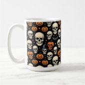 ハロウィンのためのドクロ コーヒーマグカップ (左)