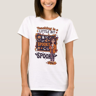 ハロウィンのちょっと怖い先生のバックトゥスクール Tシャツ