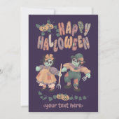 ハロウィンのぬいぐるみゾンビ（4）- グリーティングカード シーズンカード (正面)