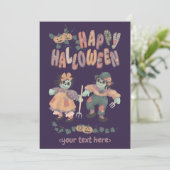 ハロウィンのぬいぐるみゾンビ（4）- グリーティングカード シーズンカード (スタンド正面)