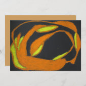 ハロウィンのばらばらになったジャック・オ・ランタン 招待状 (正面/裏面)