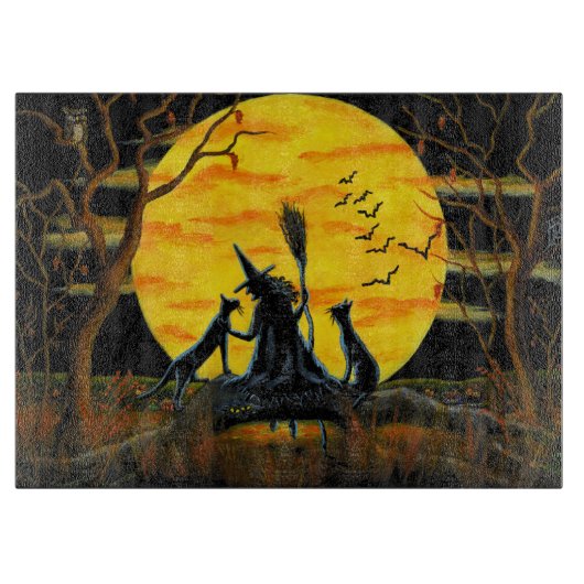 ハロウィンのまな板、忍耐、ハロウィンは近づきます カッティングボード (正面)