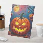 ハロウィンのみにくいカボチャ 台座サイン (インサイチュ)