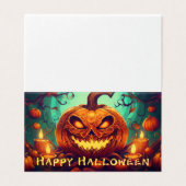 ハロウィンのろうそくに囲まれた怖い顔のカボチャ (外部フラット)