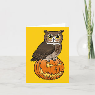 ハロウィンのアメリカワシミミズク カード